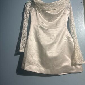 Elegant White Lace Mini Dress